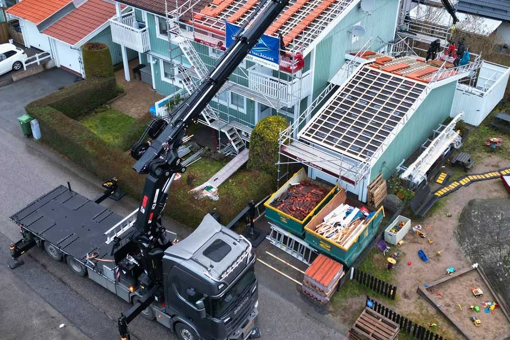 En kran från lastbil