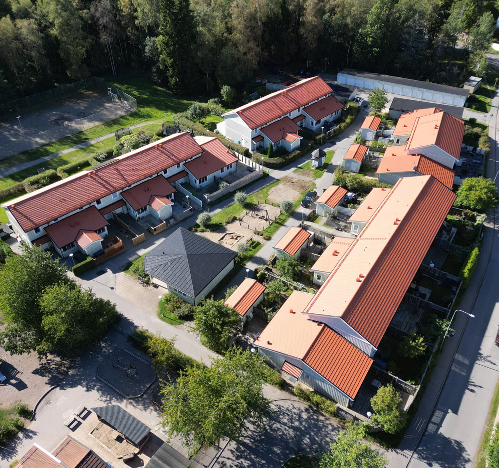 Nylagda tak på hyreshus